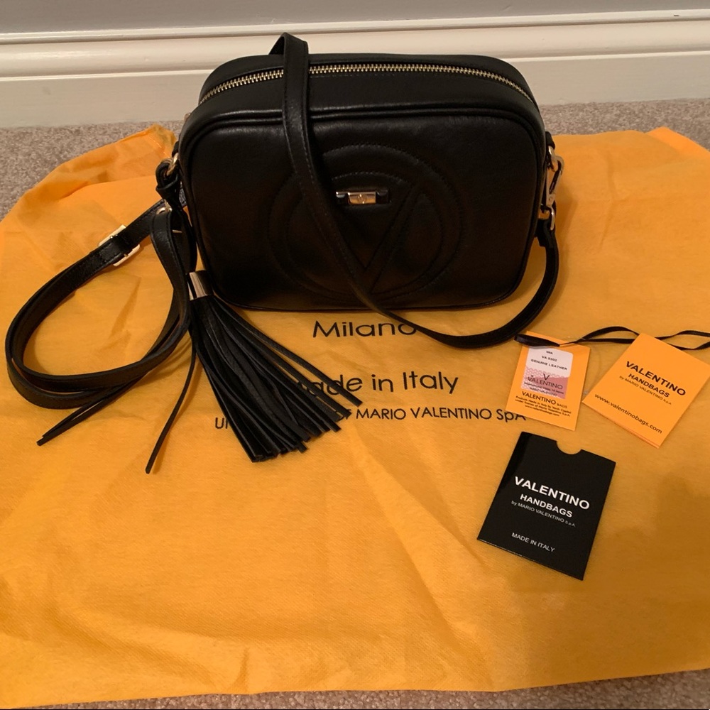 Valentino Mia Logo Leather Crossbody Bag,$675,brand new with tags!